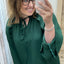 PS BLOUSE ‘TROMPETMOUW’ | DONKERGROEN
