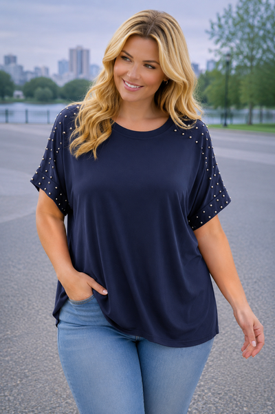 PS TOP ‘STUDS' | NAVY