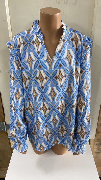 BLOUSE 'DAISY' | BLAUW