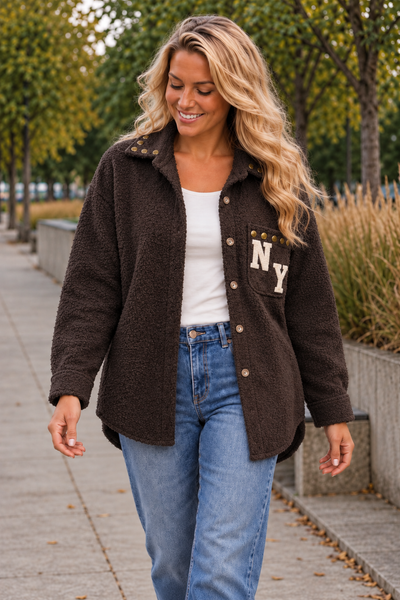 PS BOUCLÉ VEST 'NY' | BRUIN