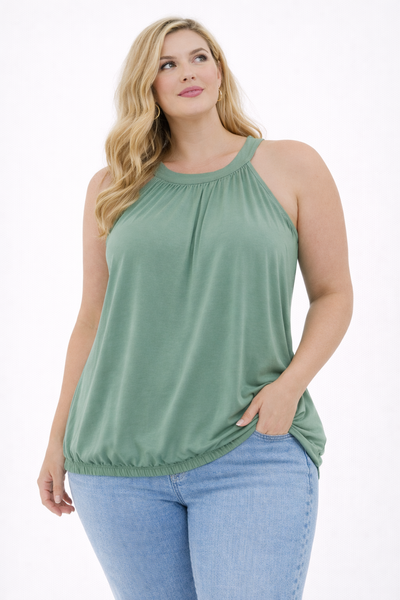 PS HALTERTOP | ZACHTGROEN