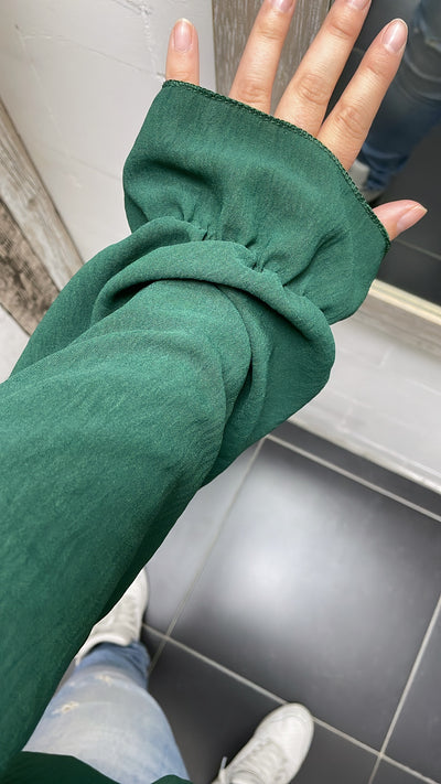 PS2 BLOUSE ‘KETTING’ | DONKERGROEN