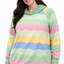 PS HOODIE 'RAINBOW' | MINTGROEN