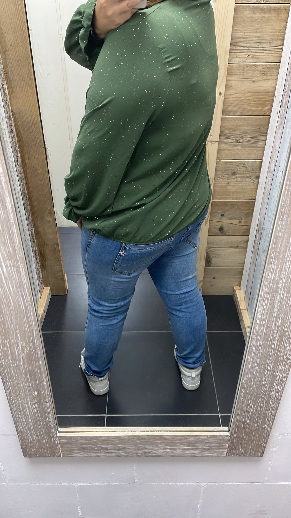 PS BLOUSE ‘GLITTER’ | ARMY