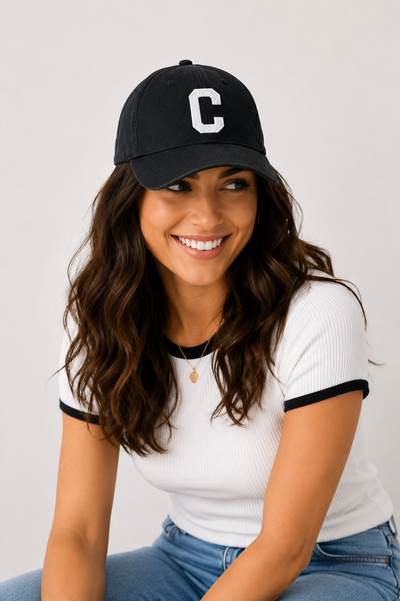 BASEBALLPET 'C' | ZWART