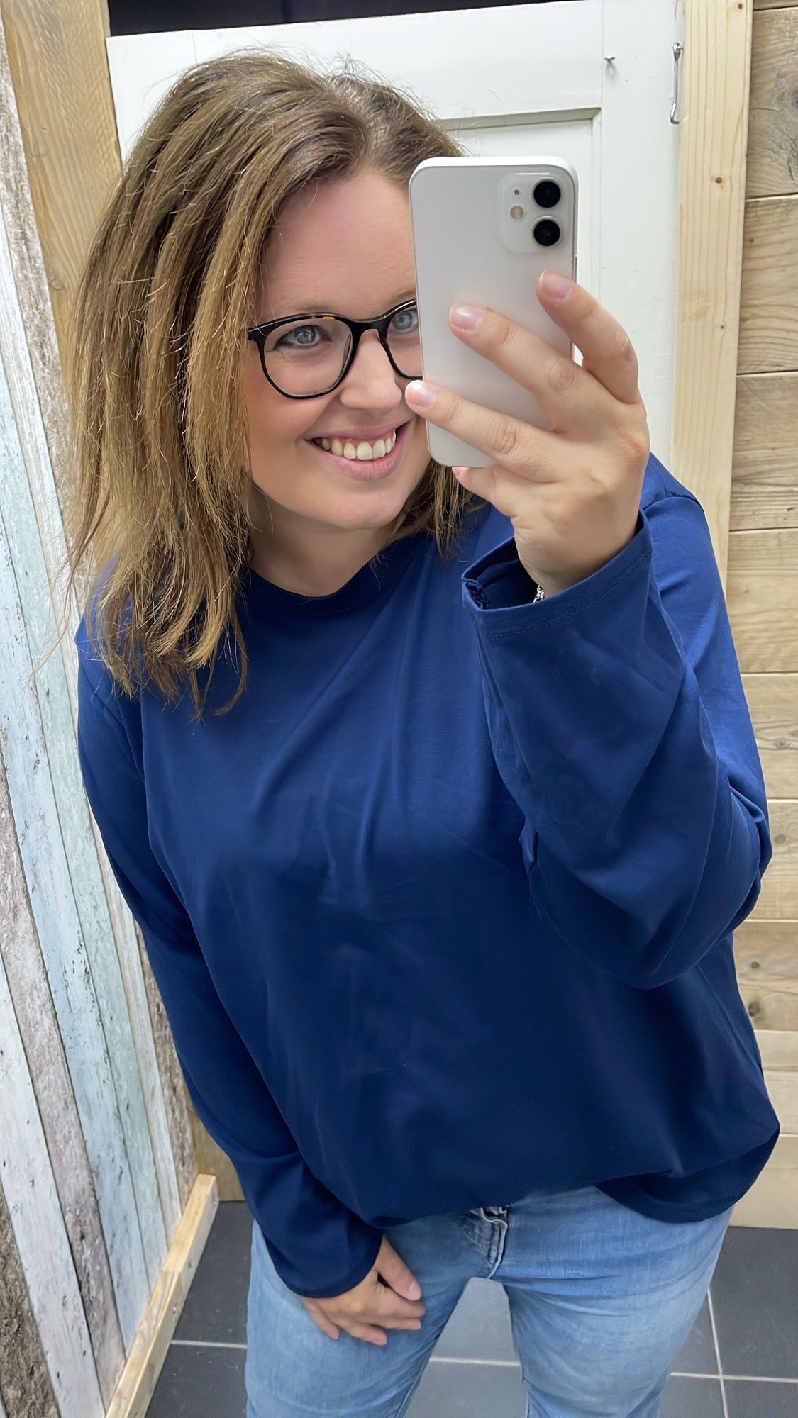 PS LONGSLEEVE | JEANSBLAUW