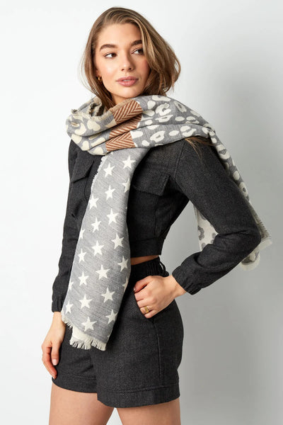 SJAAL ‘STARS LEOPARD’ | LICHTGRIJS