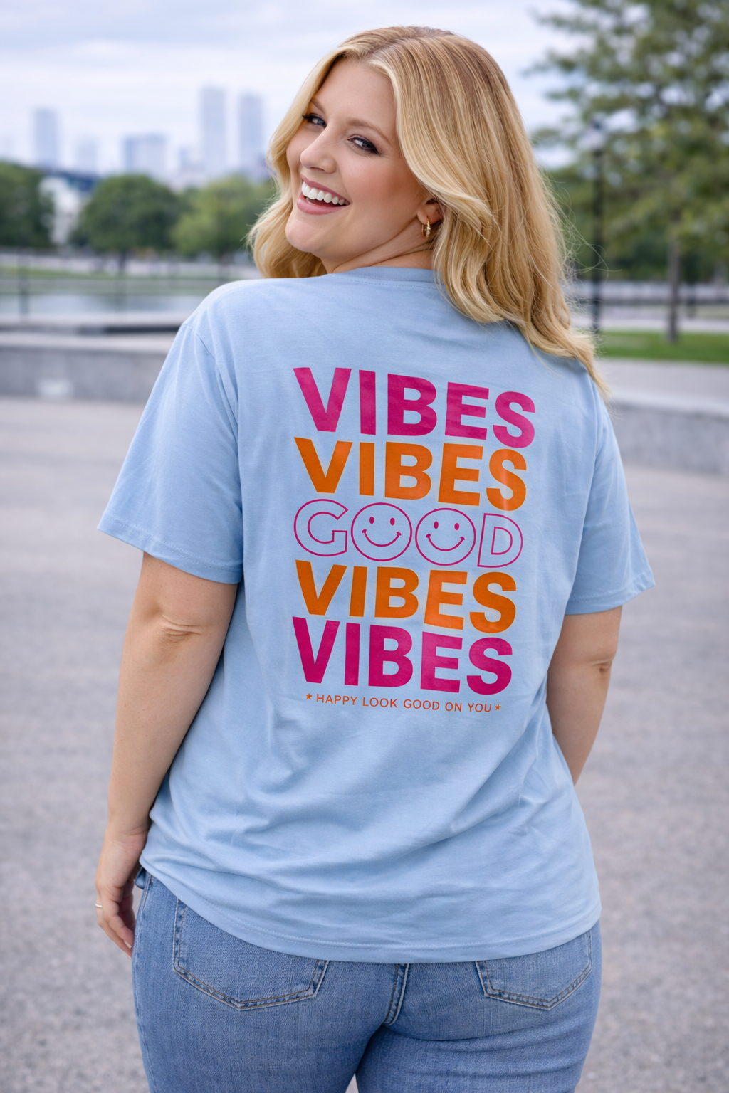 PS T-SHIRT ‘GOOD VIBES' | BLAUW