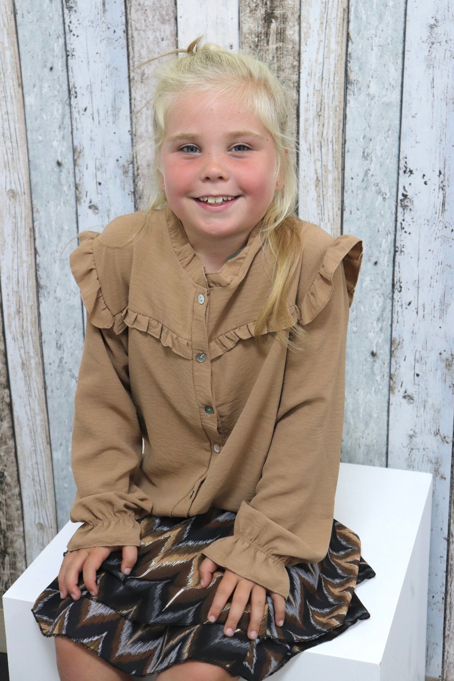 KIDS BLOUSE 'ROEZEL' | TAUPE