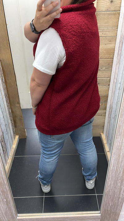 PS GILET 'TEDDY' | BORDEAUX