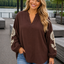 PS BLOUSE 'BORDUURSEL' | BRUIN
