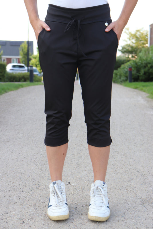 TRAVELSTOF BROEK '3/4' | ZWART