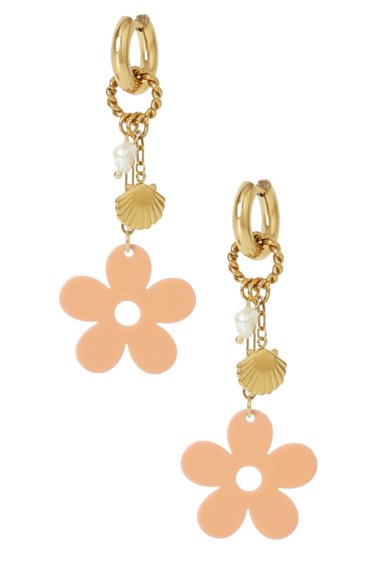 OORBELLEN ‘FLORAL MOOD’ | BEIGE GOLD