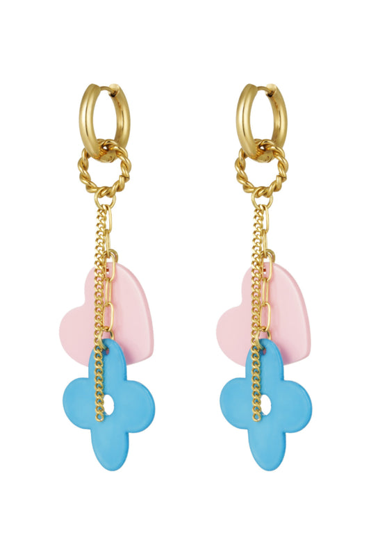 OORBELLEN ‘DEAR TO DREAM’ | BLUE PINK