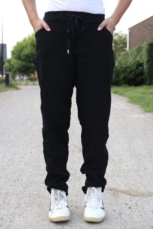 COMFY BROEK 'KOORD' | ZWART