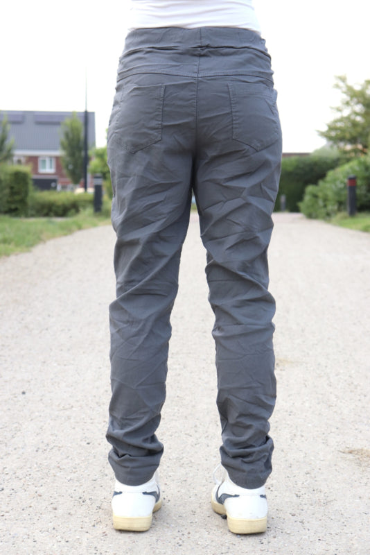 COMFY BROEK 'KOORD' | DONKERGRIJS