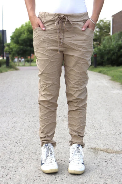 COMFY BROEK 'KOORD' | LICHT CAMEL