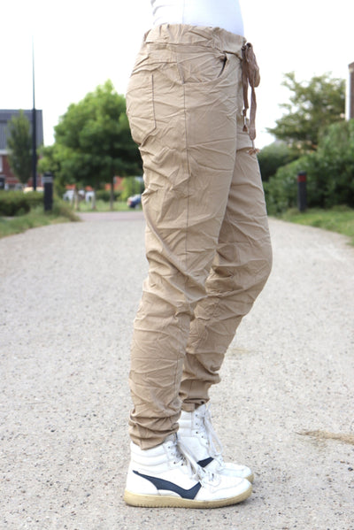 COMFY BROEK 'KOORD' | LICHT CAMEL