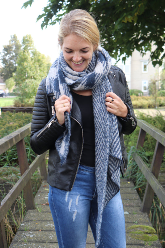 SJAAL ‘CHECKERED’ | DONKERBLAUW