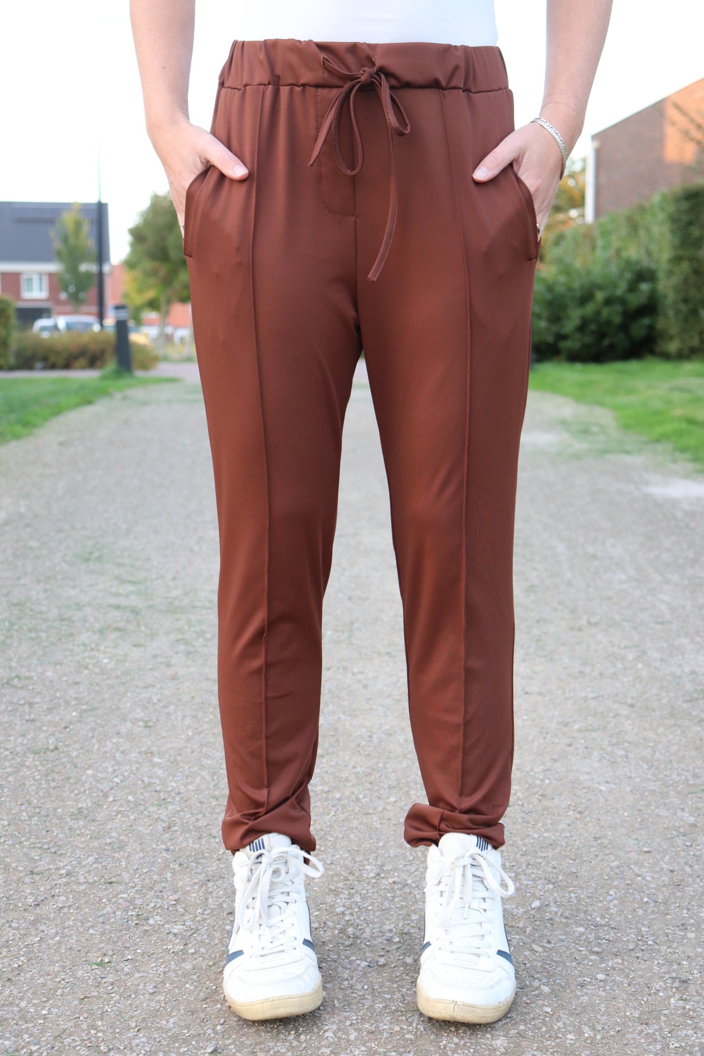 TRAVELSTOF BROEK 'BIES' | BRUIN