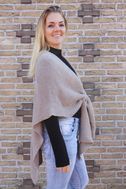 PONCHO 'GINA' | TAUPE