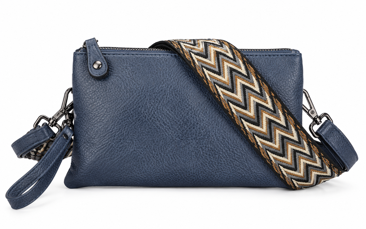 KLEINE TAS 'NEW YORK' | DONKERBLAUW
