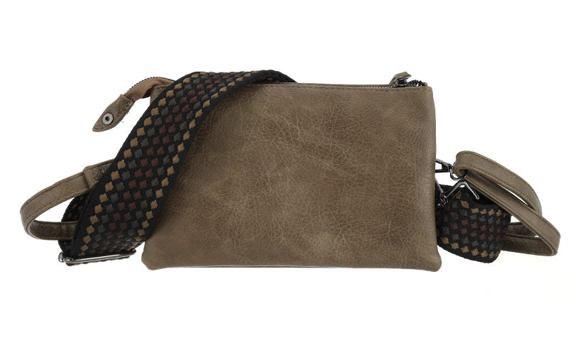 KLEINE TAS 'NEW YORK' | DONKER TAUPE