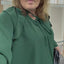 PS BLOUSE ‘TROMPETMOUW’ | DONKERGROEN