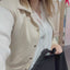 BASEBALL JACKET | BEIGE/WIT