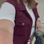 TEDDY GILET | BORDEAUX