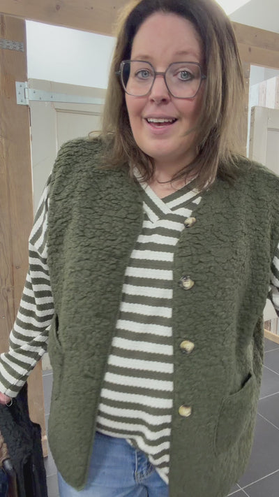 PS GILET 'TEDDY' | JEANSBLAUW